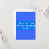 君恋しく思は引用文を愛し考えている カード (正面/裏面インサイチュ)