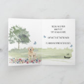 君恋しく思はGoldendoodle Dog Looking Windowだ カード (内部)