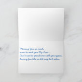 君恋しく思詩のグリーティングカード カード (内部)