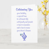 君祝のハッピーバースデー詩おもしろい カード (黄色い花)