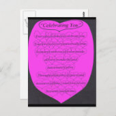 君祝の詩はハート ポストカード (正面/裏面)