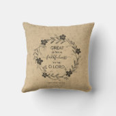 君素晴らしの忠実なフローラはクリスチャン素朴だ クッション (裏面)