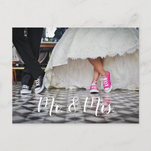 君結婚の感謝してい葉書は ポストカード (正面)