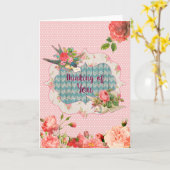 君考えのテーマビクトリアンカー空白のド カード (黄色い花)