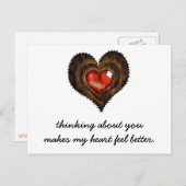 君考えの事で私のハートが良くな感じる ポストカード (正面/裏面)