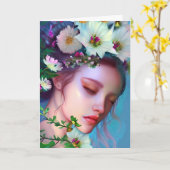 君考えの事 |妖精かわいらしの カード (黄色い花)