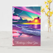 君考えの事 |海波、ピンクサンド カード (黄色い花)