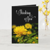 君考えの空白の庭の黄色いバラ カード (黄色い花)