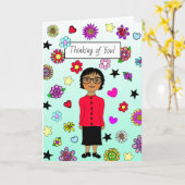 君考えるの友情お洒落 カード (黄色い花)