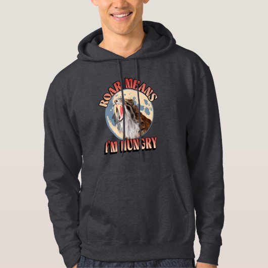 吠えるってことは腹減ったってこと!サーベルタイガー パーカ (正面)