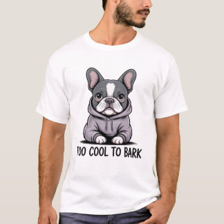 吠えるのも忘れるほどクールな犬Tシャツ 男性向けギフト H Tシャツ