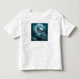 吠えるオオカミ トドラーTシャツ