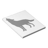 吠えるオオカミ ノートパッド (アングル)