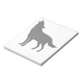吠えるオオカミ ノートパッド (回転)