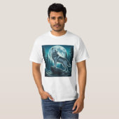 吠えるオオカミ Tシャツ (正面フル)