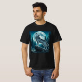 吠えるオオカミ Tシャツ (正面フル)