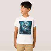 吠えるオオカミ Tシャツ (正面フル)