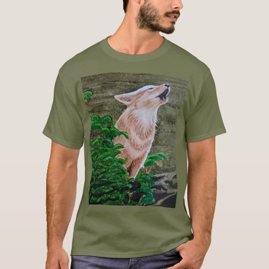 吠えるコヨーテ Tシャツ (正面)