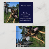 吠えるジャーマン・シェパード 名刺 (正面/裏面)