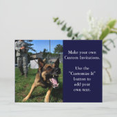 吠えるジャーマン・シェパード 招待状 (スタンド正面)