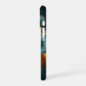 吠えるトラの月夜のジャングル iPhone 16ケース (左側面)