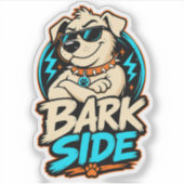 吠える側の犬PNG、面白い犬の昇華デザイン、C シール (正面)