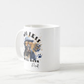 吠える犬の数を減らす コーヒーマグカップ (正面左)