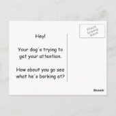 吠える犬の隣人の苦情 ポストカード (裏面)