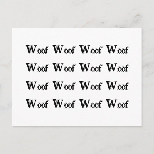 吠える犬の隣人の苦情 ポストカード (正面)