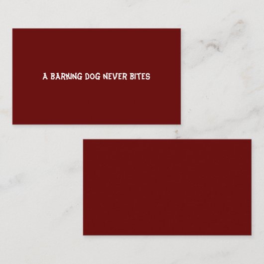 吠える犬は食わぬ 名刺 (正面/裏面)