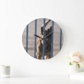 吠える犬 ラージ壁時計 (ホーム)