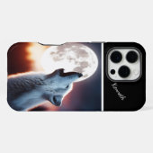 吠える狼たちの夕焼け iPhoneケース (裏面横)