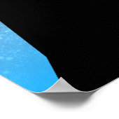 吠える狼の満月 青黒 カスタム名言 ポスター (角)