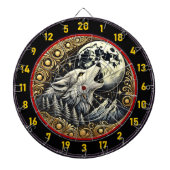 吠える狼は、荒野と強さを象徴する ダーツボード (正面)