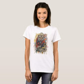 吠える虎Tシャツ|野生の力強い動物アート Tシャツ (正面フル)
