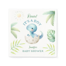 吠えろ男の子だ！かわいい恐竜の赤ちゃんシャワー