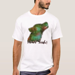吠えろ!宇宙銀河オオカミシルエットTシャツ Tシャツ