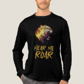 吠えろ、虎の頭のグラフィック トライブレンドＴシャツ (正面)