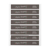 吠え声のメリーなヤドリギのクリスマス ラップアラウンドラベル (シート)