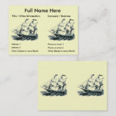 吠え声の"フロリダ"の帆船のしおり 名刺 (正面/裏面)