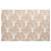 吠え声パターンのシカの頭部 ファブリック (ファットクウォーター)