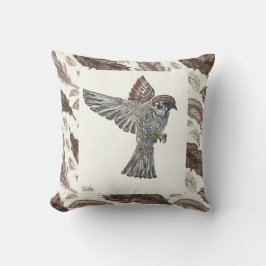 吠え声|種族のSparrowhawk |の青年芸術のプロジェクト クッション