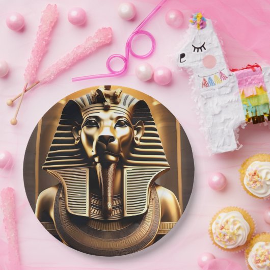 **「吠え王室のる：金のファラオの獅子** ペーパープレート (パーティー)
