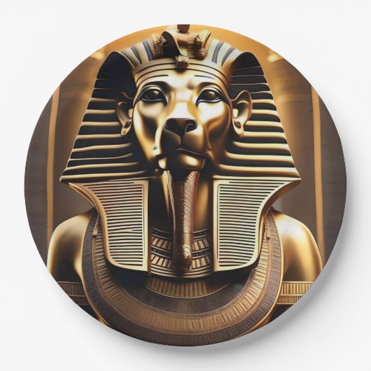 **「吠え王室のる：金のファラオの獅子** ペーパープレート (正面)