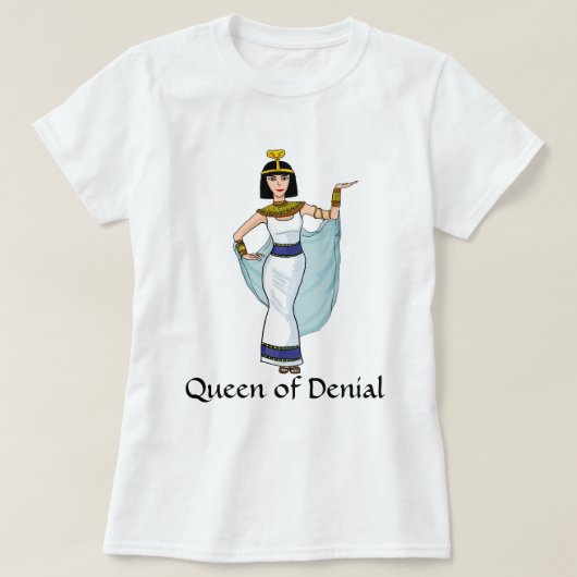 否定のおもしろいな女王 Tシャツ (デザイン正面)