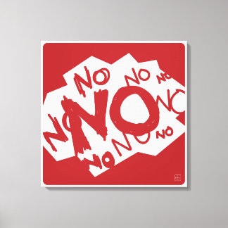 否定または現実主義- NO NO NO NO NO キャンバスプリント