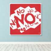 否定または現実主義- NO NO NO NO NO キャンバスプリント (インサイチュ (ウッドフロア))