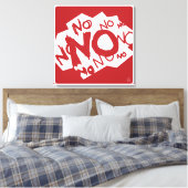 否定または現実主義- NO NO NO NO NO キャンバスプリント (インサイチュ (寝室))