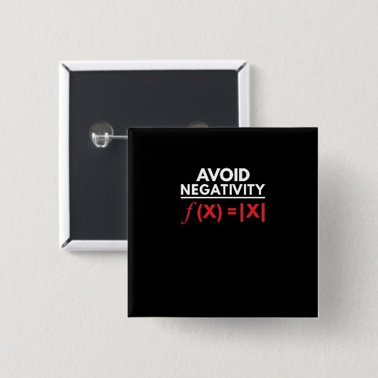 否定性のおもしろいな数学のしゃれの幾何学の代数学を避けて下さい 缶バッジ (正面&裏面)