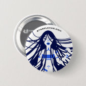 否定的なボタン 缶バッジ (正面&裏面)